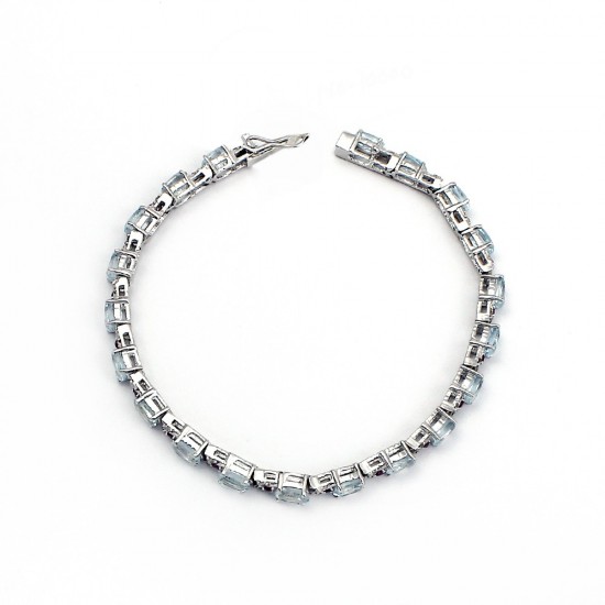 Multi Gemstone Oval Shape 925 Sterling Silver Lovely Design Bracelet Jewelry