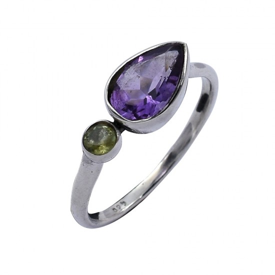 Multi Stone Ring Friendship Ring Solid 925 Sterling Silver Ring Handmade Silver Jewelry Exporter