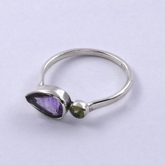 Multi Stone Ring Friendship Ring Solid 925 Sterling Silver Ring Handmade Silver Jewelry Exporter