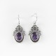 Natural Amethyst 925 Sterling Silver Earring Jewelry