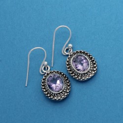 Amazing Earring !! Natural Amethyst 925 Sterling Silver Earring Jewelry
