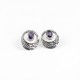 Natural Amethyst Oval 925 Sterling Silver Stud Earring