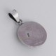 Natural Amethyst 925 Sterling Silver Handmade Pendant Circle Shape Fine Jewelry