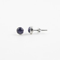 Natural Purple Amethyst 925 Sterling Silver Stud Earring Jewelry