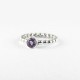 Natural Amethyst Band Ring 925 Sterling Silver Solitaire Ring Manufacture Silver Jewellery
