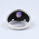Natural Amethyst Ring 925 Sterling Silver Oxidized Silver Jewelry Boho Ring