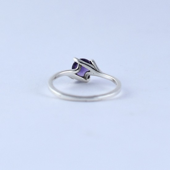 Natural Amethyst Ring 925 Sterling Silver Wholesale Silver Ring Jewelry