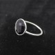 Natural Black Onyx Round Shape 925 Sterling Silver Ring Jewelry