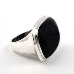 Natural Black Onyx Ring 925 Sterling Silver Wholesale Silver Ring Jewelry
