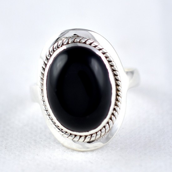 Natural Black Onyx Ring Handmade 925 Sterling Silver Wholesale Silver Jewellery Boho Ring Birthstone Ring Jewellery