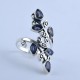 Natural Blue Iolite Ring Bezel Setting Ring Handmade 925 Sterling Silver Engagement Ring Women Fashion Jewellery