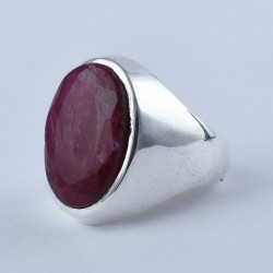 Natural Fine Dyed Ruby Ring Oval Shape Handmade 925 Sterling Silver Jewelry Fine Silver Ring Jewelry