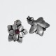 Natural Garnet 925 Sterling Silver Flower Shape Stud Earring Jewelry Gift For Her