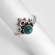 Natural Green Malachite Ring Handmade 925 Sterling Silver Boho Ring Oxidized Silver Jewellery