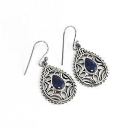 Amazing Natural Iolite 925 Sterling Silver Drop Dangle Earring