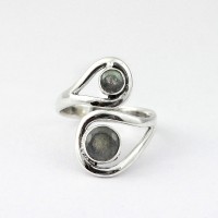 Natural Labradorite 925 Sterling Silver Ring Jewelry 925 Stamped Silver Jewelry