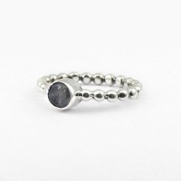 Natural Labradorite 925 Sterling Solid Silver Band Ring Jewelry Birthstone Jewelry Gift For Her