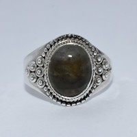 Natural Labradorite Oval Shape Ring 925 Sterling Silver Handmade Engagement Ring Jewelry