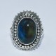 Natural Labradorite Ring Handmade 925 Sterling Silver Boho Ring Jewelry Gift For Her