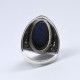 Natural Lapis Lazuli Ring 925 Sterling Silver Handmade Ring Oxidized Silver Jewelry
