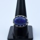 Natural Lapis Lazuli Ring Oval Faceted Gemstone 925 Sterling Silver Birthstone Jewelry Prong Setting Ring Jewelry