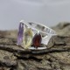 Natural Multi Color Gemstone 925 Sterling Silver Handmade Ring Jewelry