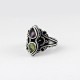 Natural Peridot Amethyst Handmade 925 Sterling Silver Ring Women Handcrafted Silver Jewelry