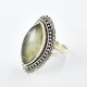 Natural Prehnite Ring 925 Sterling Silver Ring Jewelry Indian Silver Oxidized Jewelry