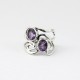Natural Purple Amethyst 925 Sterling Silver Handmade Silver Ring Jewelry Gift For Her