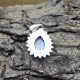 Superb !! Natural Rainbow Moonstone 925 Sterling Silver Pendant