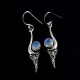 Natural Rainbow Moonstone Earring Drop Dangle Earring Handmade 925 Sterling Silver Earring Jewelry