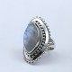 Natural Rainbow Moonstone Ring 925 Sterling Silver Indian Jewelry Engagement Ring Women Jewelry