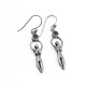 Natural Red Corundum 925 Sterling Solid Silver Earring Jewelry