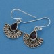 Natural Red Garnet Drop Earring Oxidized Silver Jewellery 925 Sterling Solid Silver Manufacture Silver Jewellery