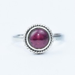 Natural Red Garnet Ring 925 Sterling Silver Handmade Solitaire Ring Jewellery Manufacture Silver Jewellery