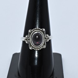 Natural Red Garnet Ring 925 Sterling Silver Boho Ring Promises Ring Jewelry Gift For Her