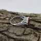 Circle Of Love !! Red Onyx 925 Sterling Silver Ring