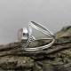 Natural Rose Quartz 925 Sterling Silver Ring Handmade Jewelry