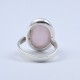 Natural Rose Quartz Ring Handmade 925 Sterling Silver Engagement Ring Jewelry