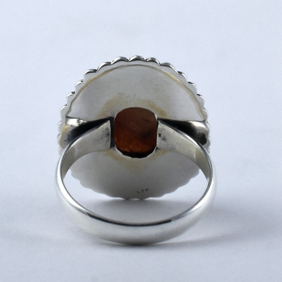 Natural Sunstone Ring Oxidized Silver Ring 925 Sterling Silver Boho Ring Engagement Ring Indian Silver Jewelry