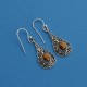 Passion !! Natural Tiger Eye 925 Sterling Silver Teardrop Earring