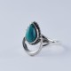 Natural Turquoise Ring 925 Sterling Silver Pear Shape Silver Jewellery Exporter
