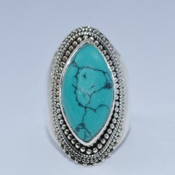 Natural Turquoise Ring Handmade 925 Sterling Silver Ring Jewelry Exporter