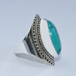 Natural Turquoise Ring Handmade 925 Sterling Silver Ring Jewelry Exporter