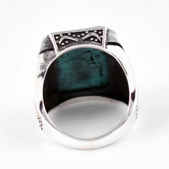 Natural Turquoise Ring Handmade 925 Sterling Silver Wholesale Silver Ring Jewelry Exporter
