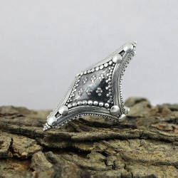 925 Sterling Plain Silver Fancy Ring Handmade Oxidized Jewelry