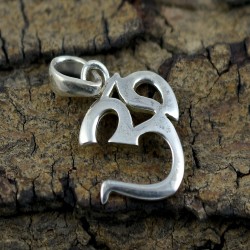 OM Pendant Handmade 925 Sterling Plain Silver Jewelry Indian Religious Jewelry