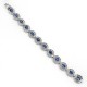 Blue Kyanite Gemstone Oval Shape 925 Sterling Silver Handmade Bracelet