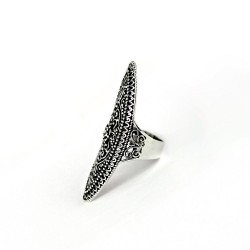 Oxidised 925 Sterling Plain Silver Ring Handmade Jewelry Gift For Her