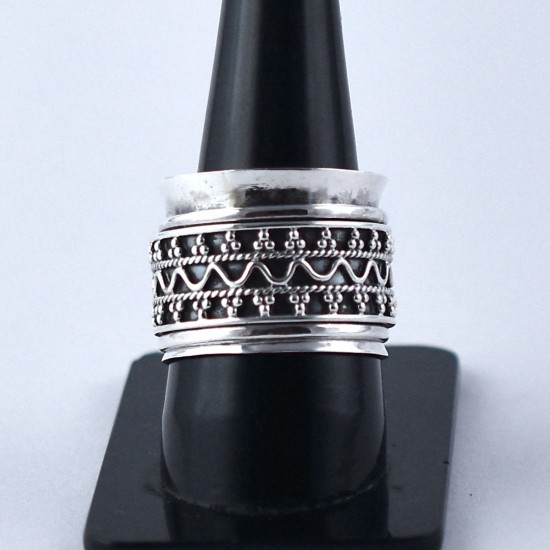 Oxidized Band Ring 925 Sterling Plain Silver Ring Jewellery Indian Artisan Handcrafted Silver Jewellery